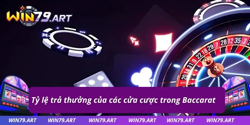 Tỷ lệ ăn thưởng của các cửa cược trong Baccarat Win79 